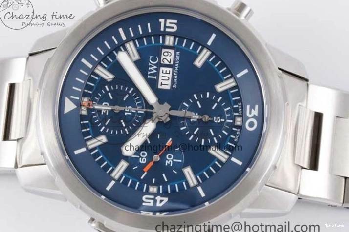 MIROTIME 1218 Aquatimer Chrono SS V6SF 1:1 Best Edition Blue Dial on SS Bracelet A Modern 7032